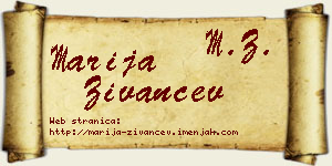 Marija Živančev vizit kartica